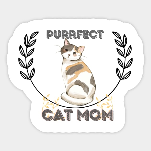 Purrfect Cat Mom Sticker by NICHE&NICHE